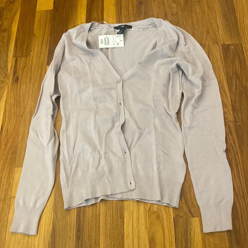 H&M Women’s Gray Button Up Sweater Size 6